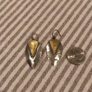 Sterling silver & Brass earrings